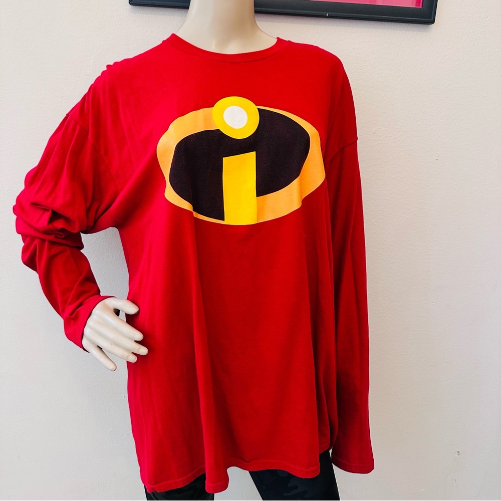 Vibrant Red Long Sleeve Graphic Tee
